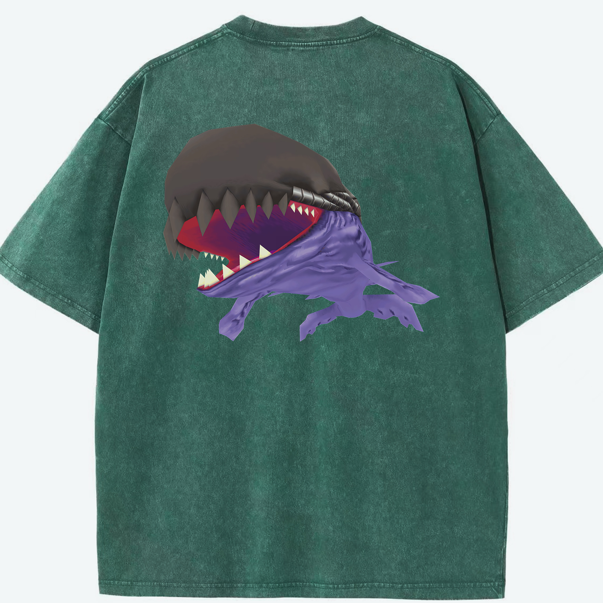 （画像用） Digimon デジタルモンスター/デジモン 綿100% ヴィンテージ風 半袖Tシャツ（背面プリント）